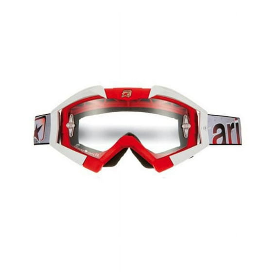 Ariete Riding Crows Basic Collection MX Offroad Goggles Red/White