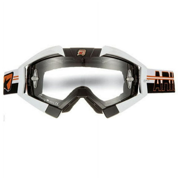 Ariete Riding Crows Top Collection MX Offroad Goggles Black/White