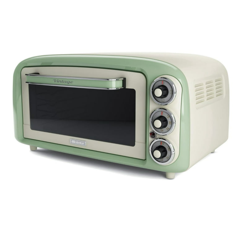 Ariete Vintage 1380W Electric Kitchen Countertop Toaster Oven, Green