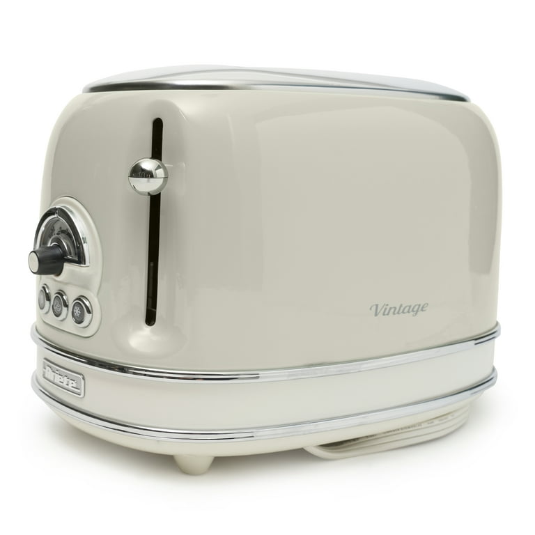 Ariete Vintage Style 2 Slice Toaster With Defrost And Reheat, Beige