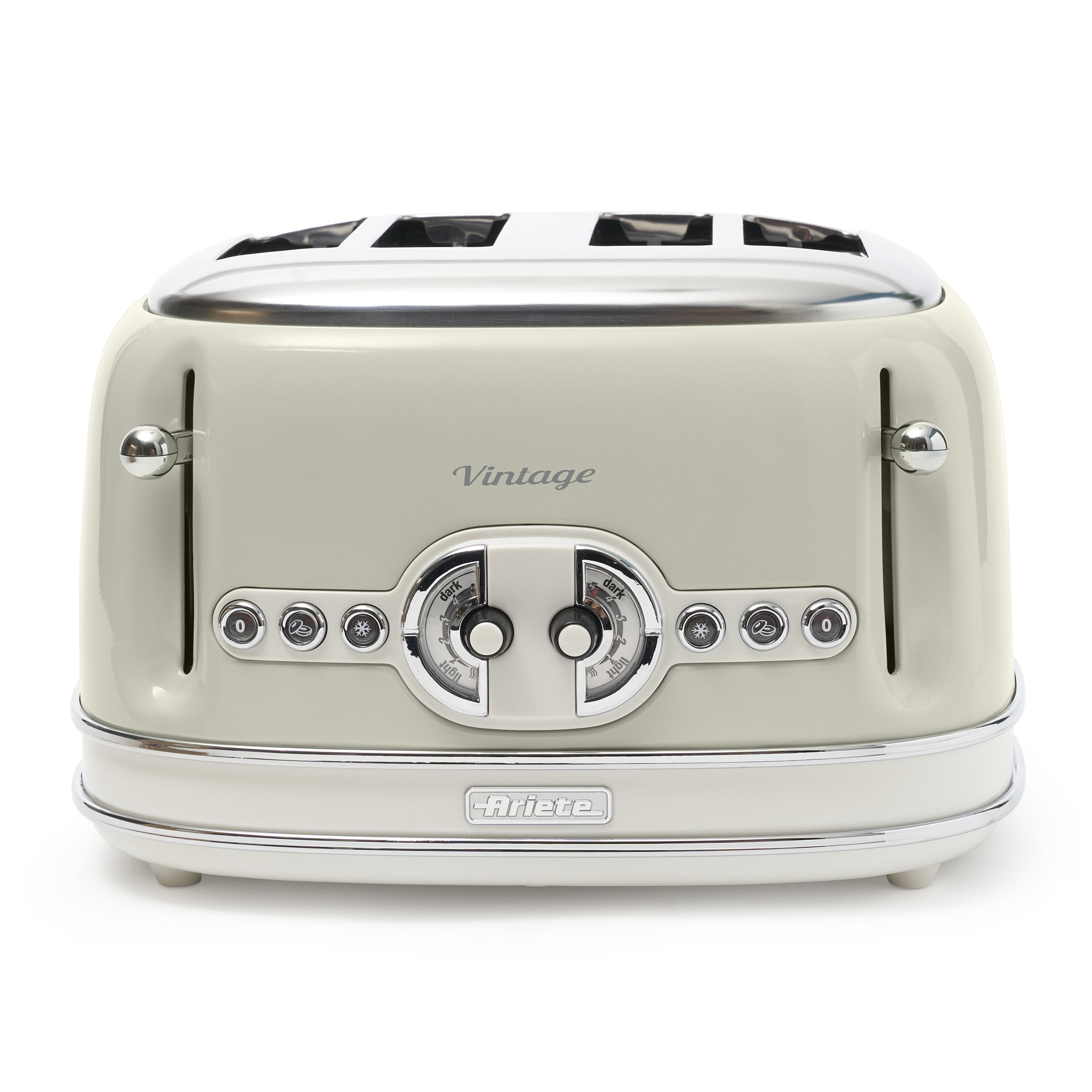 Buydeem Toaster 4 Slice Extra Wide Slots Stainless Steel Retro Vintage Look