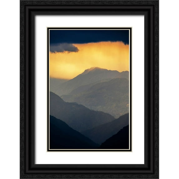 Arifuzzaman, Md. 11x14 Black Ornate Wood Framed with Double Matting Museum Art Print Titled - The layers of the Mountain.