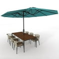 thumbnail image 1 of Arigeas 13FT Large Patio Umbrella with Crank Lift, Outdoor Double-Sided Rectangle Market Umbrella for Garden Backyard, 1 of 6