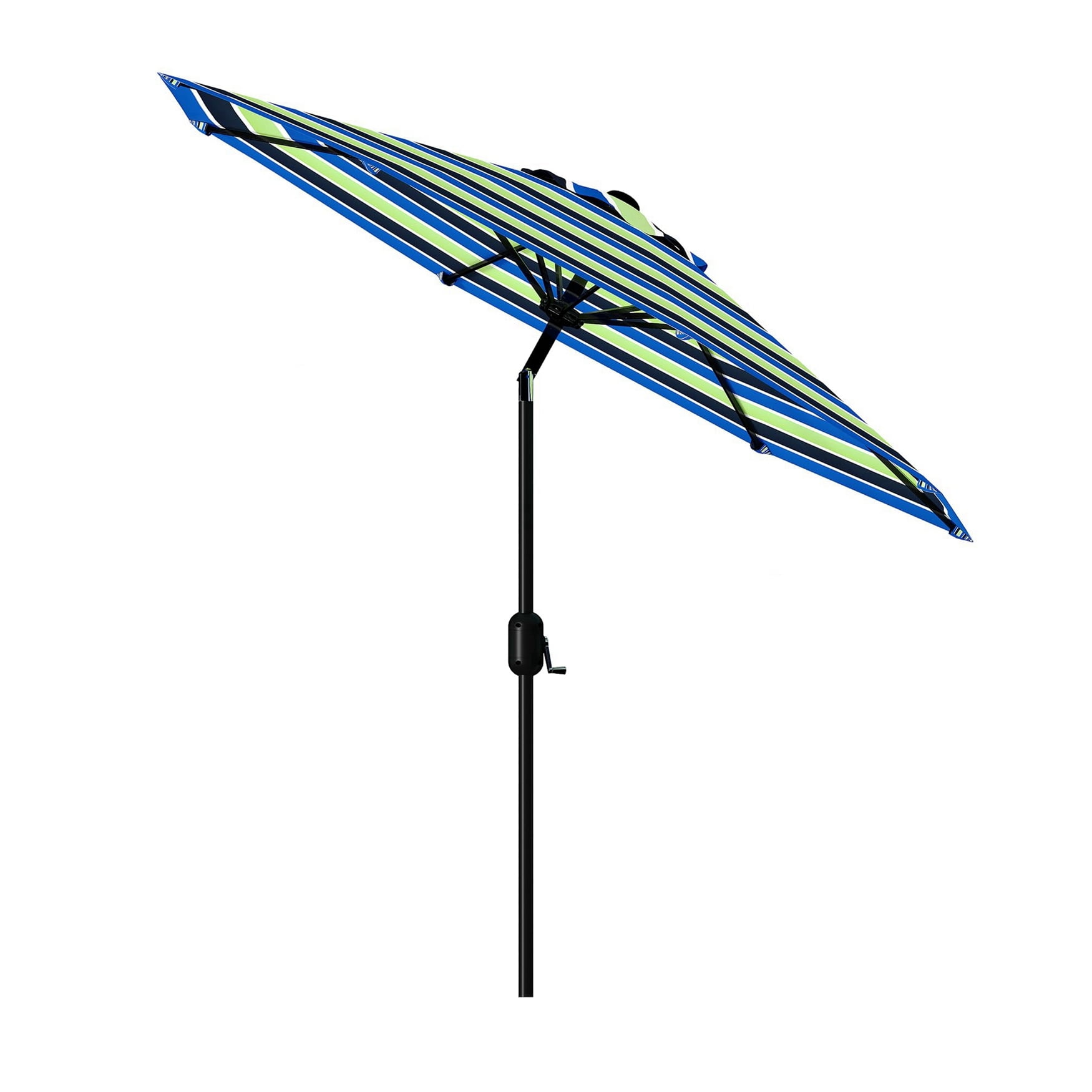 Arigeas 9ft Outdoor Portable Patio Parasol Umbrella with Push Button Tilt, 8-rib Frame and Crank Handle