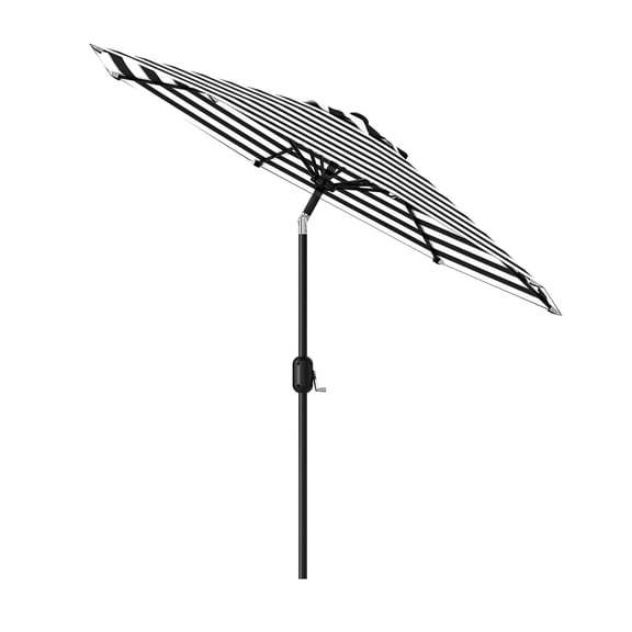 Arigeas 9ft Outdoor Portable Patio Parasol Umbrella with Push Button Tilt, 8-rib Frame and Crank Handle