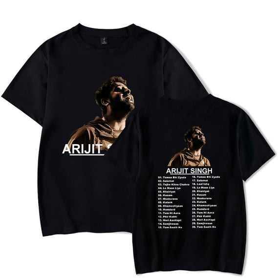 Arijit Singh Songs Merch T-Shirt Summer Women/Men Unisex Short Sleeve Tshirt Hiphop Fashion Streetwear