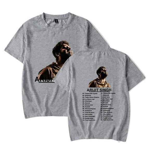 Arijit Singh Unisex HipHop Streetwear Crewneck Tee - Trendy Short Sleeve