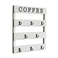 thumbnail image 1 of Arikago Solid Wood Coffee Mug Holder Wall Mounted, Rustic Cup Rack with 8 Hooks Large Space for Big Cups for Kitchen, Home, Coffee Bar Station (White), 1 of 7