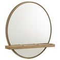 thumbnail image 1 of Arini Round Vanity Wall Mirror with Shelf Sand Wash, 1 of 6