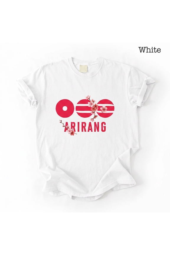 Arirang BTSS Logo World Tour 2026 Shirt, Floral Merch Shirt, Bangtan Merch 2026, Concert Kpop Army, Gift for Kpop, Unisex Cotton Kpop Tees S-5XL