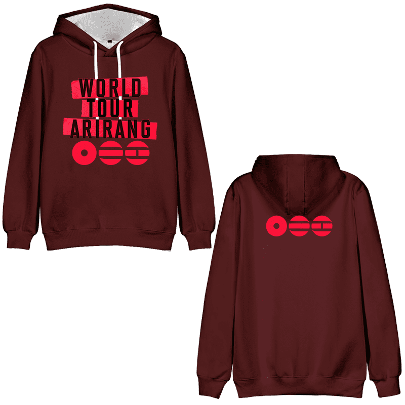 Arirang World Tour Merch Bagless Hoodie Sweatshirt Streetwear Unisex ...