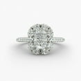 thumbnail image 1 of Arise Jewel 1.8 Ct Radiant Excellent Cut Moissanite Wedding Band Ring for Women's - 14K White Gold Plated Rings - Engagement Women's Rings - Moissanite Wedding Anniversary Gifts On Clearance, 1 of 4