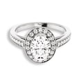 thumbnail image 1 of Arise Jewel 14K White Gold Plated Ring - 1.7 Ct Oval Cut Moissanite Solitaire Ring for Women's - Latest Engagement Moissanite Ring for Women's - Wedding Proposal Ring for Her - Gifts for Her, 1 of 4