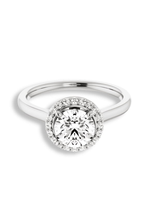 14K Gold Plated Rings - 2 Ct Round Cut Moissanite Statement Ring - Minimalist Wedding Engagement Rings - Classic Anniversary Rings Gift for Women's - Causal Stacking Rings