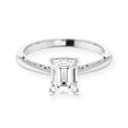 thumbnail image 1 of Arise Jewel 2.1 Ct Emerald Cut Moissanite Rings for Her - 14K White Gold Plated Rings - Engagement Designer Rings for Women's - Proposal Delicate Rings for Her - Classic Anniversary Wedding Rings, 1 of 5