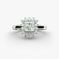 thumbnail image 1 of Arise Jewel Princess Cut 1.7 Ct Moissanite Women's Wedding Women's Ring - Stamped 14K White Gold Plated Moissanite Engagement Ring for Women's - Cluster Wedding Ring - Valentine Proposal Ring, 1 of 4