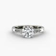 thumbnail image 1 of Arise Jewel Round Cut 1.8 Ct Moissanite Ring - Stamped 14K White Gold Plated Wedding Anniversary Ring - Promise Wedding Gifts - 3 Stone Engagement Ring for Women's - Proposal Wedding Ring, 1 of 4