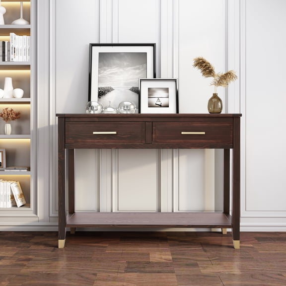 Greener Valley 2 Drawer Console Table - Brown