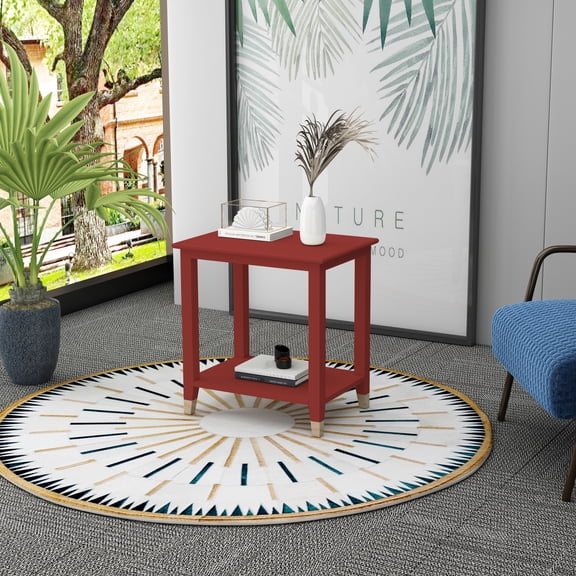 Greener Valley Side Table - Red