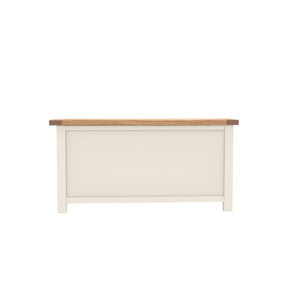 Greener Valley Solid Wood Flip Top Storage Bench - Ivory with Waxed Top