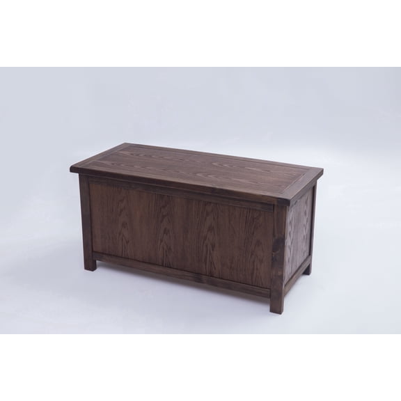 Greener Valley Storage Bench, Solid Wood Flip Top Bench with 300 lb Limit, Brown