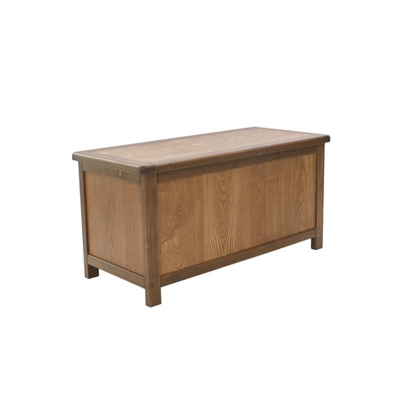 Greener Valley Solid Wood Flip Top Storage Bench - Antique Oak