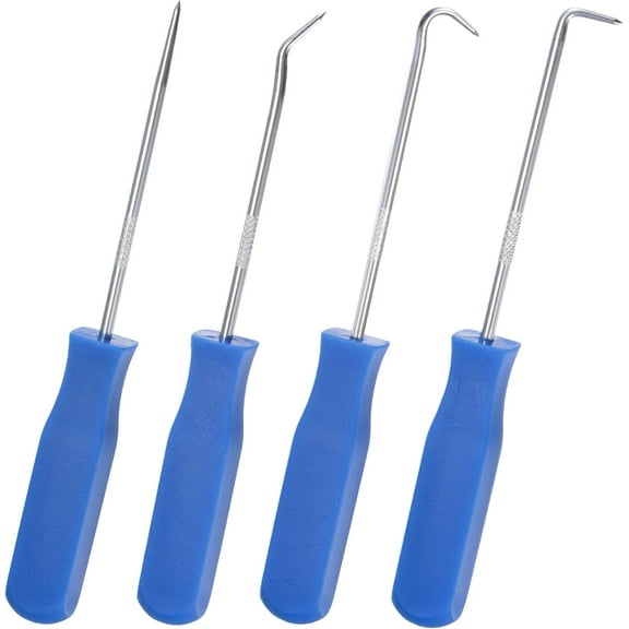 Ariseltys O-Ring Pick and Hooks 4in1 Set 140mm Oil Seal Gasket Precision Screwdriver Puller Remover Tool, Blue