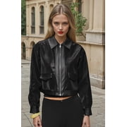 Pinnacle Garments Arish Leather Jacket, Short, Black, Size S