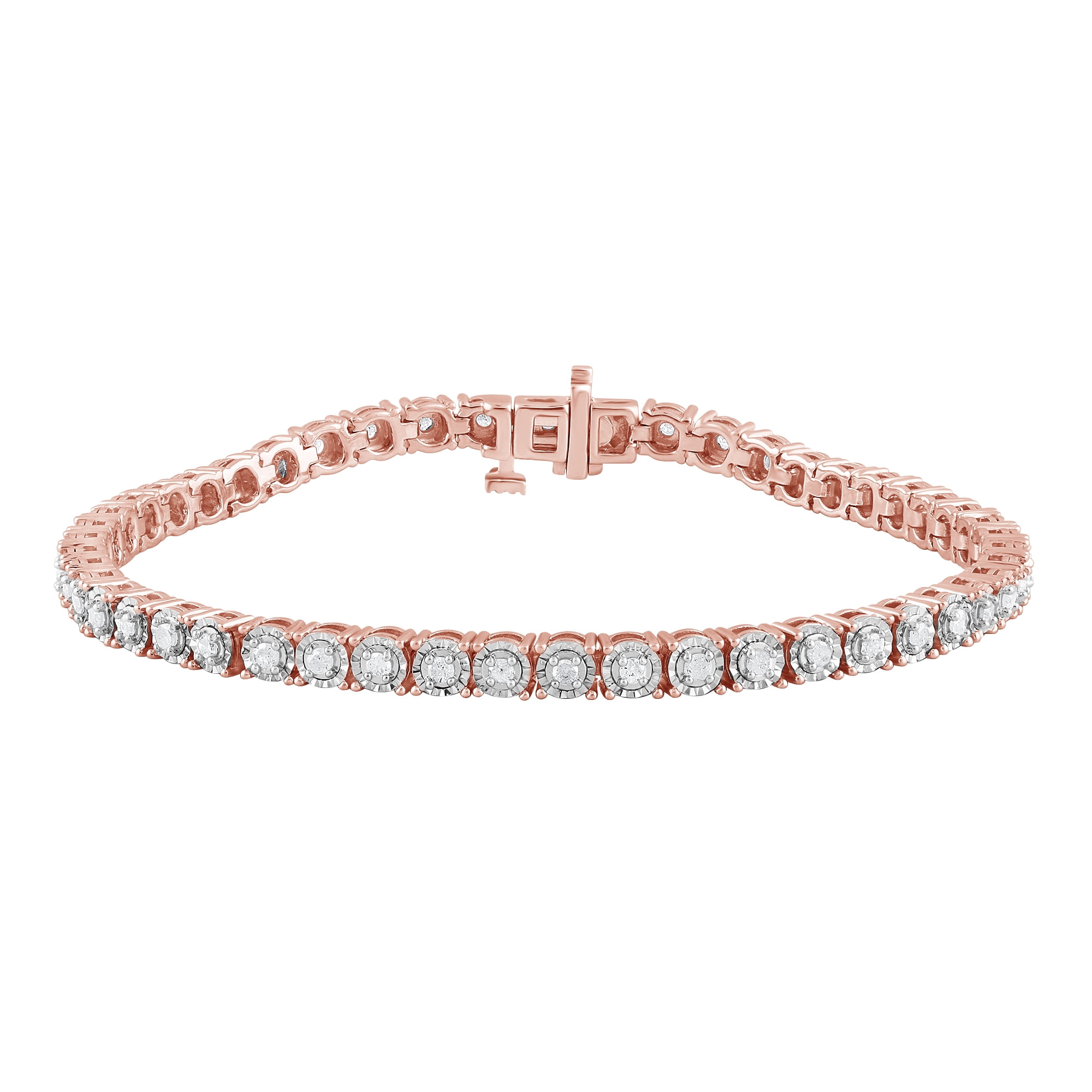 Arista 1.00 Carat T.W. Diamond Circle Link Tennis Bracelet in