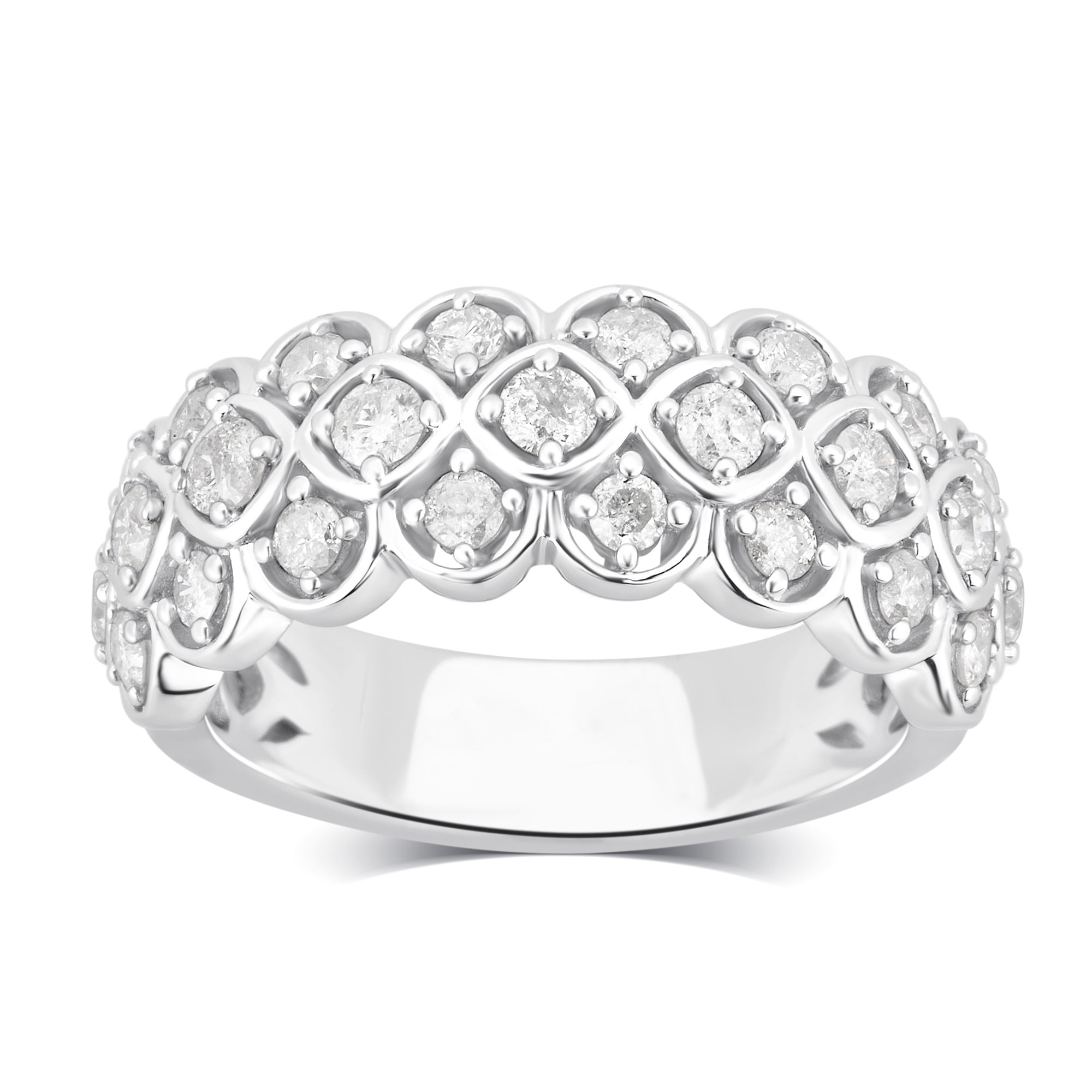 Arista 1.00 Carat T.W Diamond Fashion Anniversary Ring in Sterling Silver (I-J, I2-I3)