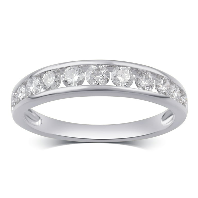 MEN'S BAND 1.00CT ROUND DIAMOND 10K WHITE GOLD MEN'S BAND 1.00CT ROUND DIAMOND 10K WHITE GOLD