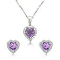 thumbnail image 1 of Arista 1/2 Carat T.W. Cubic Zirconia Women's Pendant & Earring Set in Sterling Silver, 18", 1 of 6