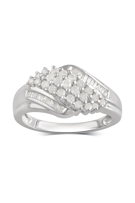 1/2 Carat T.W Diamond Fashion Anniversary Ring in Sterling Silver (I-J, I2-I3)