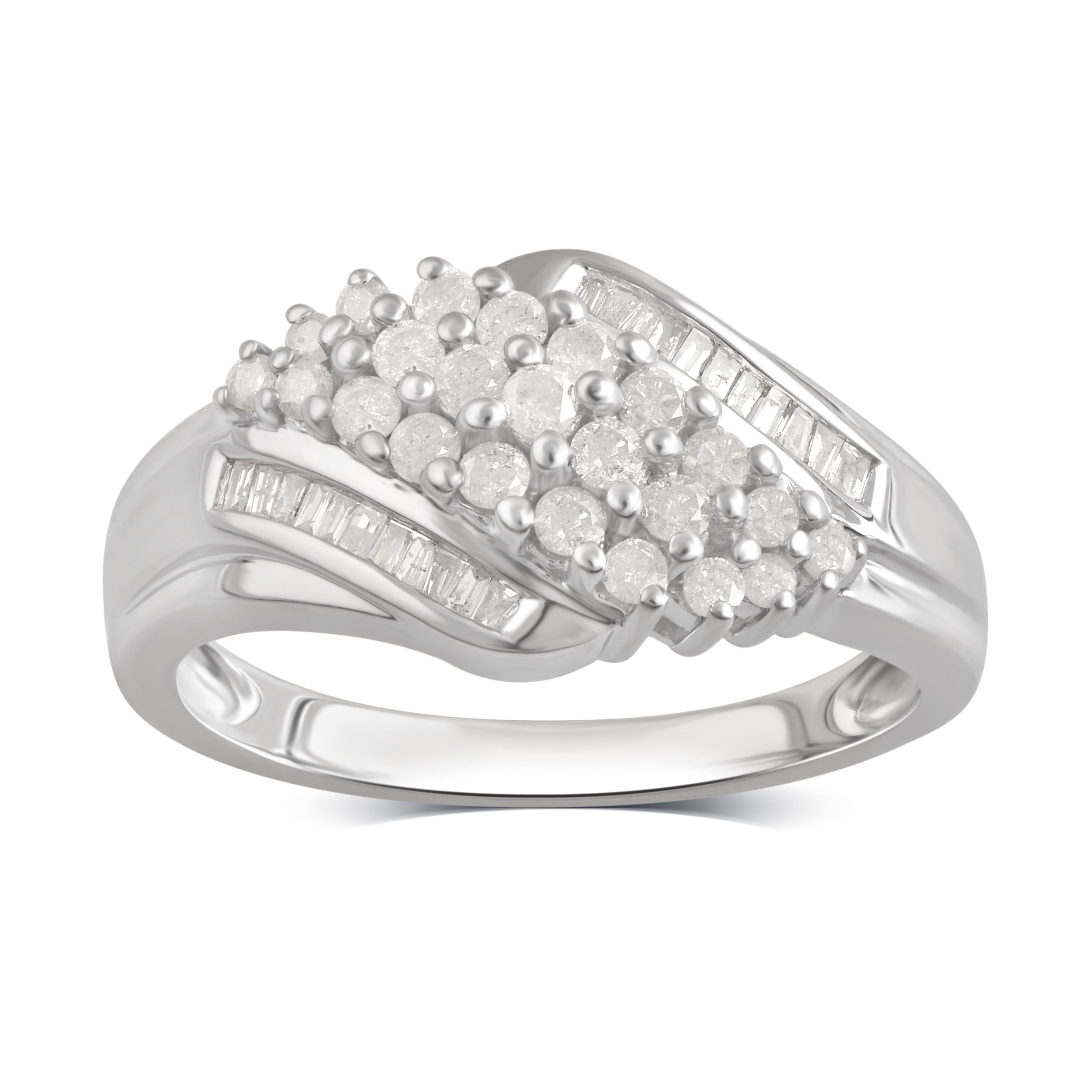 Arista 1/2 Carat T.W Diamond Fashion Anniversary Ring in Sterling Silver (I-J, I2-I3)