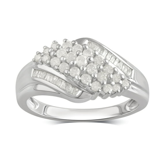 Arista 1/2 Carat T.W Diamond Fashion Anniversary Ring in Sterling Silver (I-J, I2-I3)
