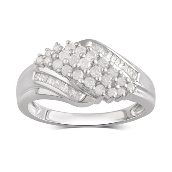 Arista 1/2 Carat T.W Diamond Fashion Anniversary Ring in Sterling Silver (I-J, I2-I3)