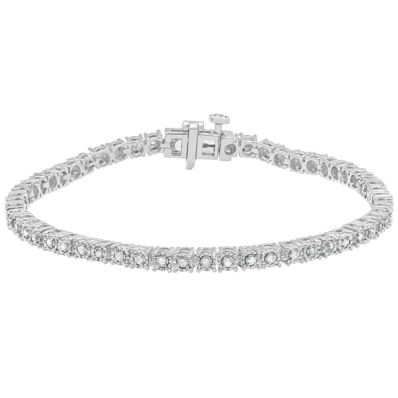 1/2 Ct Diamond Tennis Bracelet for Women in Sterling Silver (J-K, I3)