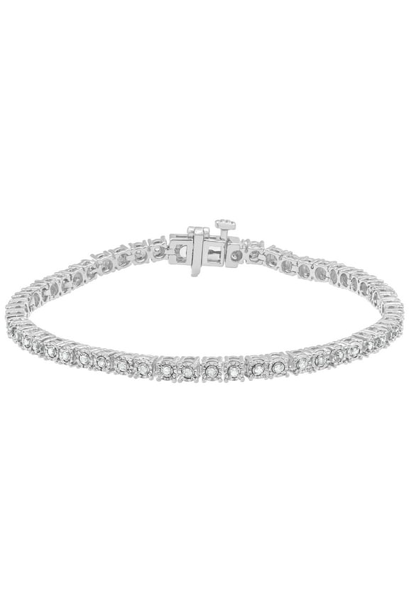 1/2 Ct Diamond Tennis Bracelet for Women in Sterling Silver (J-K, I3)
