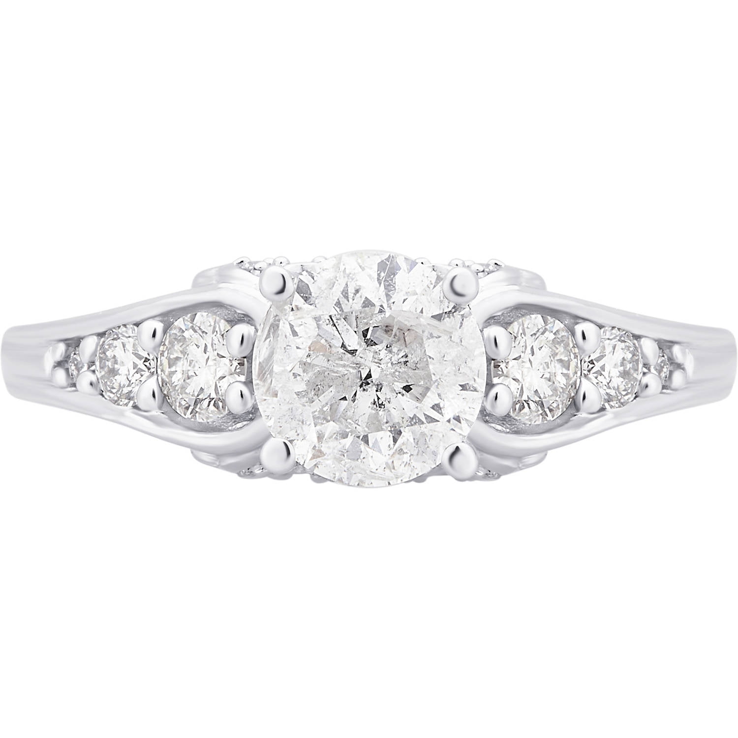 Arista 1-3/8 ct Round Diamond Engagement Ring 14K White Gold (G-H, SI1)