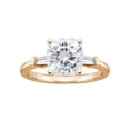 thumbnail image 1 of Arista 1.33 ct Cushion cut Swarovski Diamond Engagement Ring in Pink Plated Sterling Silver, 1 of 2