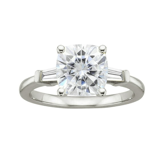 Arista 1.33 ct Cushion cut Swarovski Diamond Engagement Ring in Sterling Silver