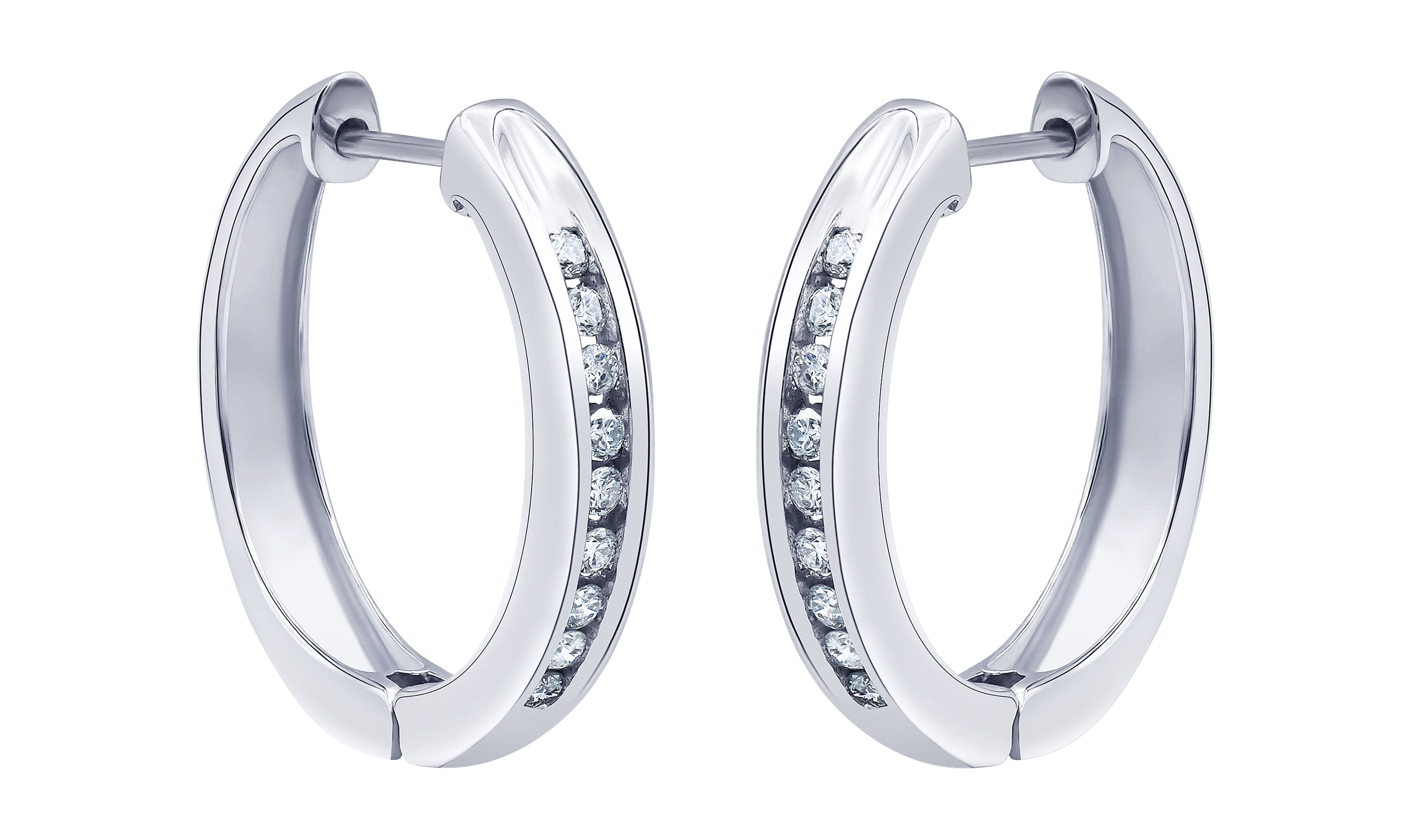 Arista 1/4 Carat Lab Grown Diamond Women's Hoop Earring in Sterling Silver (I, SI)