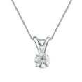 thumbnail image 1 of Arista 1/4 ct Diamond Solitaire Pendant with Box Chain in 14K White Gold (J,I2) , 18", 1 of 3