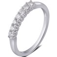 thumbnail image 1 of Arista 1/4 ct Round Diamond 7 Stone Wedding Band in 10K White Gold (I-J, I3), 1 of 3