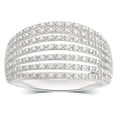 thumbnail image 1 of Arista 1/5 Carat Diamond Multi Row Anniversary Ring in Sterling Silver (I-J,I2-I3), 1 of 3