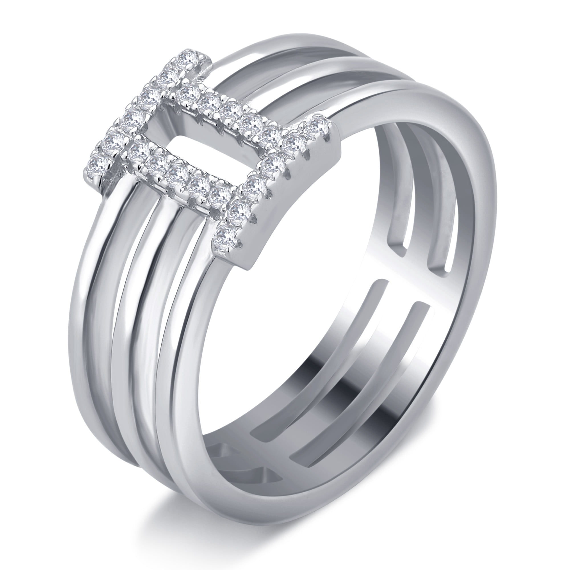 Arista 1/5 Carat T.W Roman Digit "II" Cubic Zirconia Fashion Ring Women's in Sterling Silver
