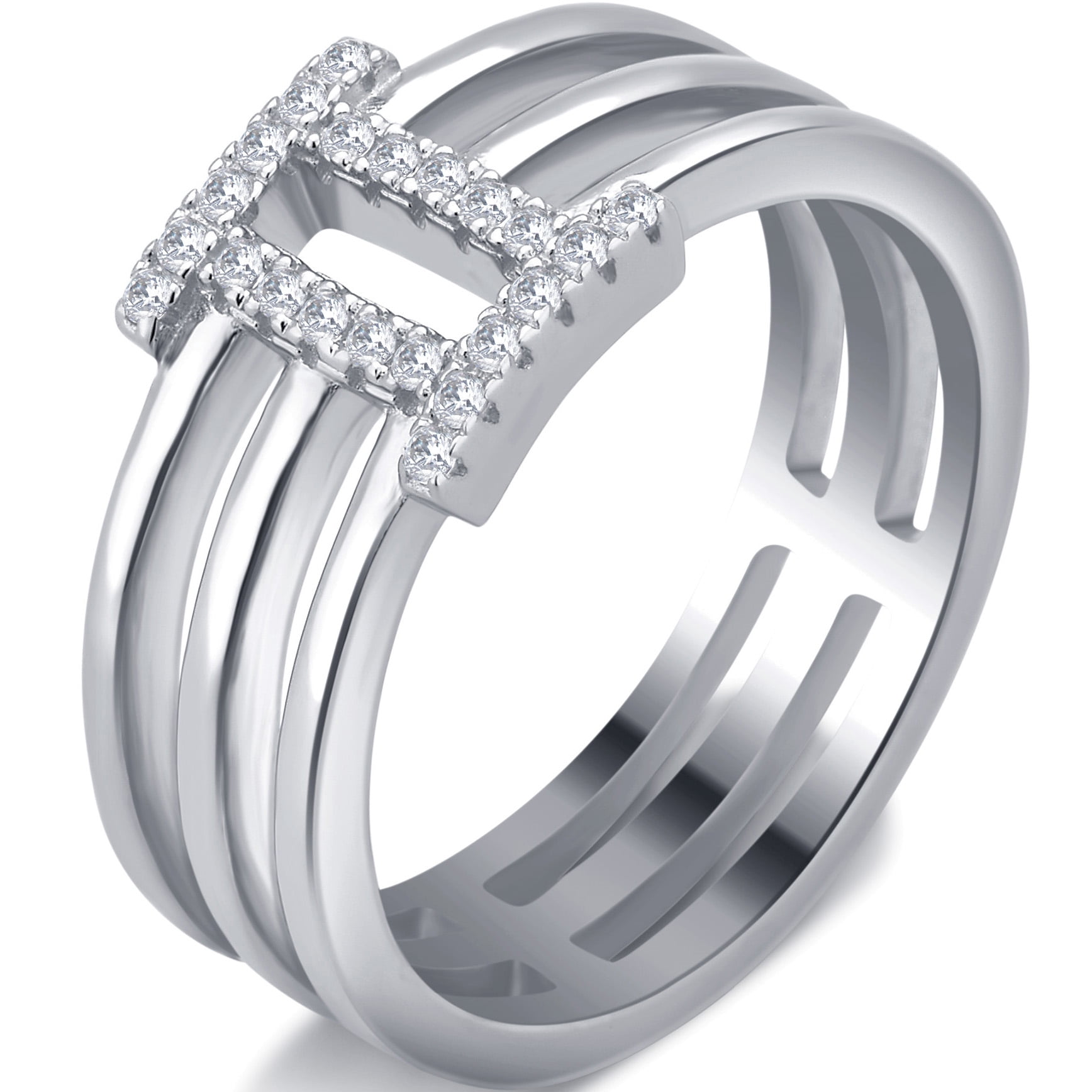 Arista 1/5 Carat T.W Roman Digit "II" Cubic Zirconia Fashion Ring Women's in Sterling Silver