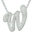 thumbnail image 1 of Arista 1/6 Carat T.W. Diamond Women's Initial Letter "W" Pendant in Sterling Silver, 18" (I-J, I2-I3), 1 of 1