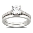 thumbnail image 1 of Arista 1.88 ct Round Swarovski Diamond Solitaire Women's Bridal Set in Sterling Silver, 1 of 3