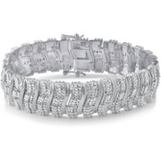 Arista 2.00 ct Diamond Link Fashion Bracelet in Silver Tone over Brass, 7.5 I-J,I2-I3